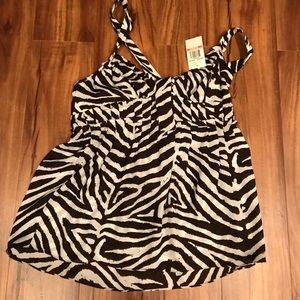 Brand new Michael Kors zebra tank